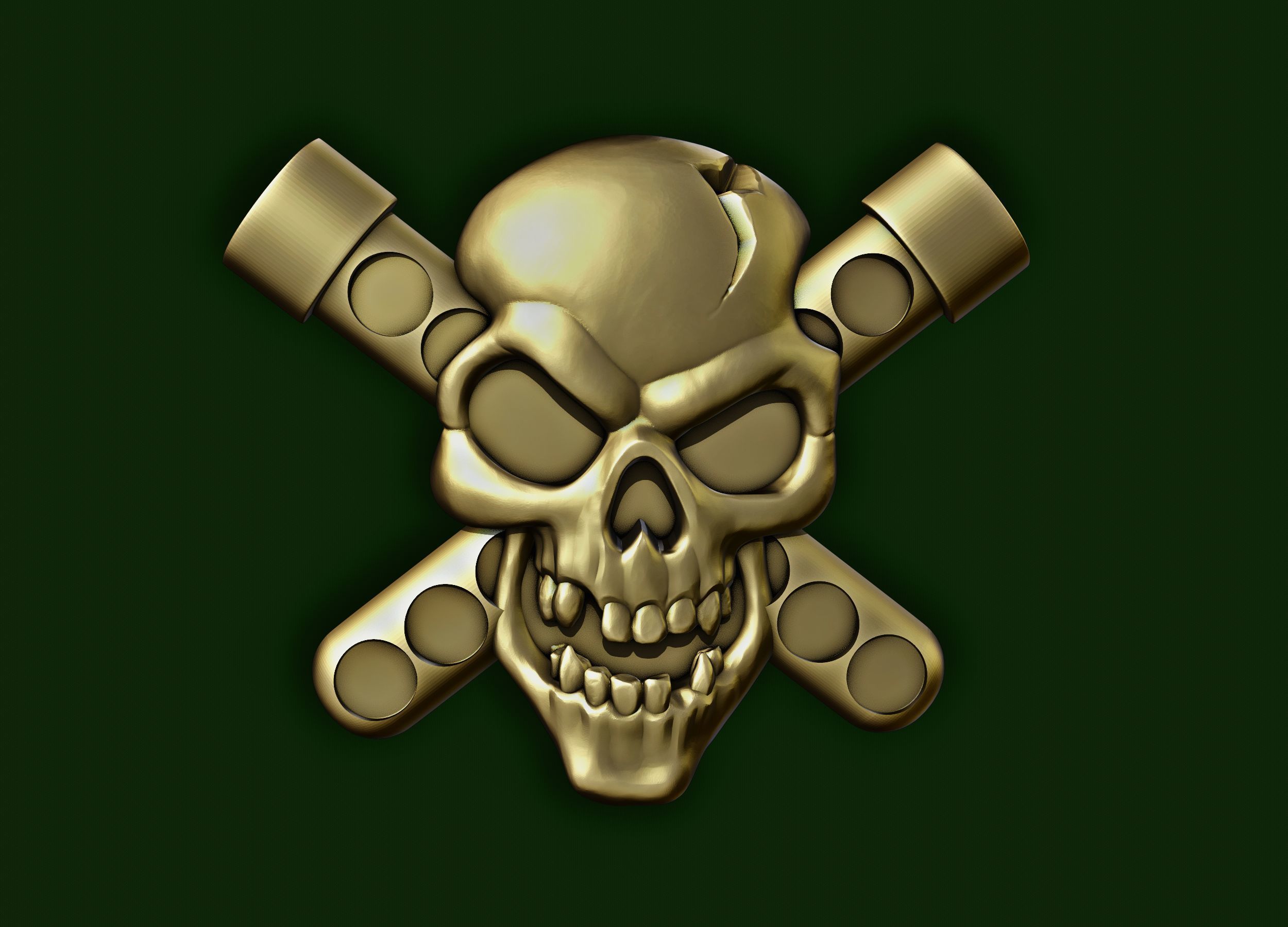 Skull Biohazard Relief 3D print model_1