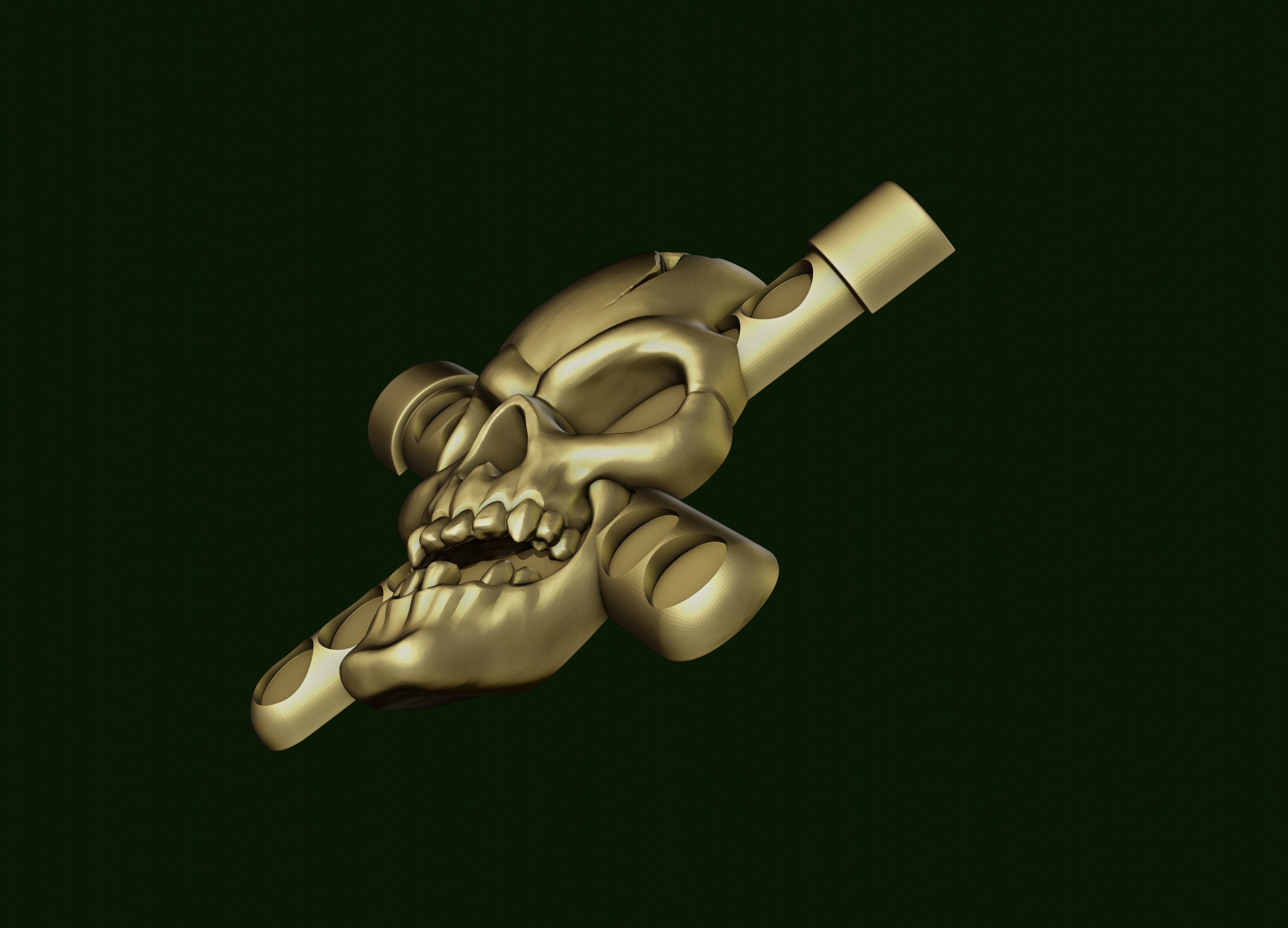 Skull Biohazard Relief 3D print model_12
