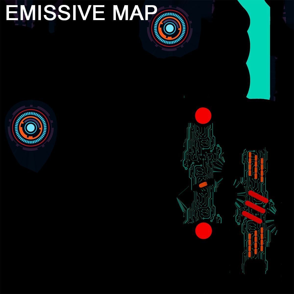 Sci Fi Hoverboard 9 All PBR Unity UE Textures Included Low-poly 3D model_25