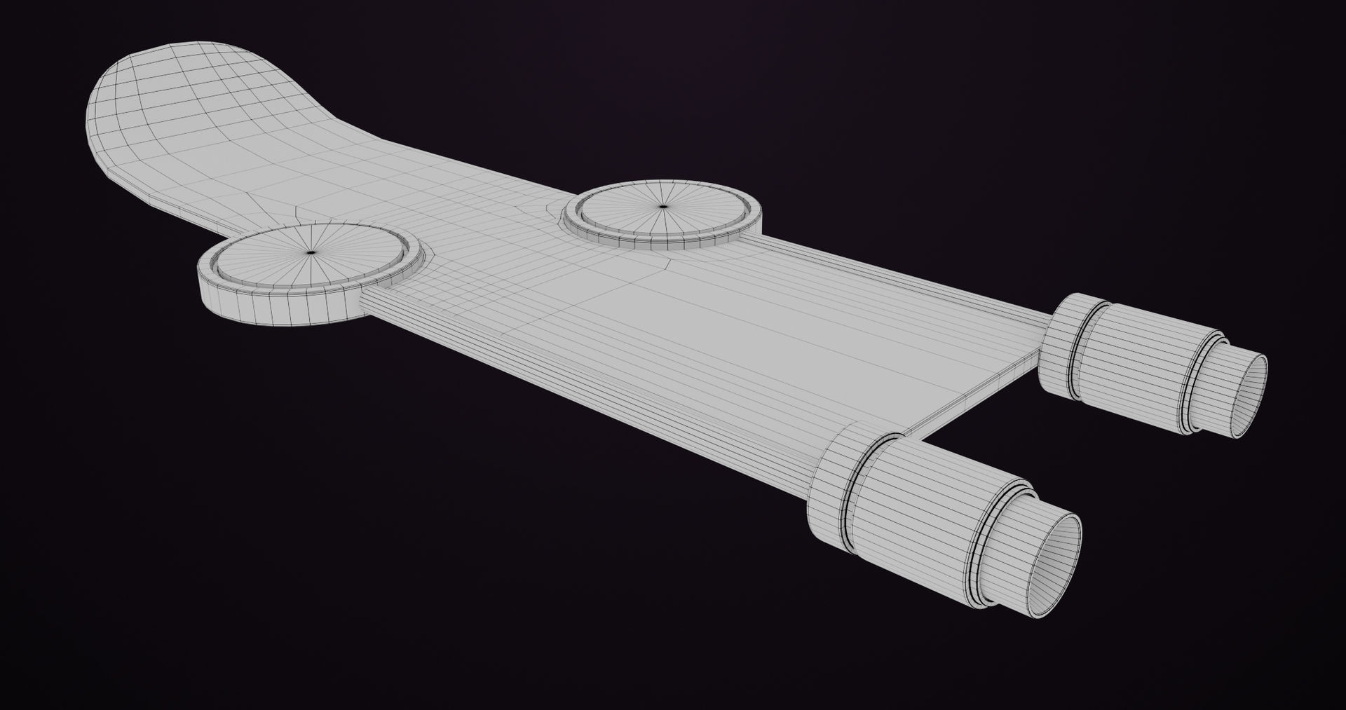 Sci Fi Hoverboard 9 All PBR Unity UE Textures Included Low-poly 3D model_20