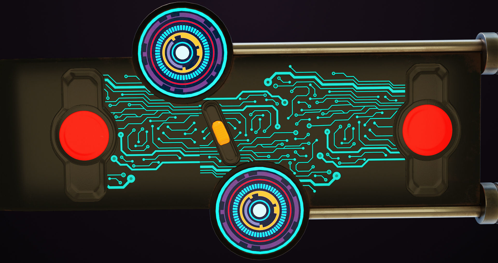 Sci Fi Hoverboard 9 All PBR Unity UE Textures Included Low-poly 3D model_14