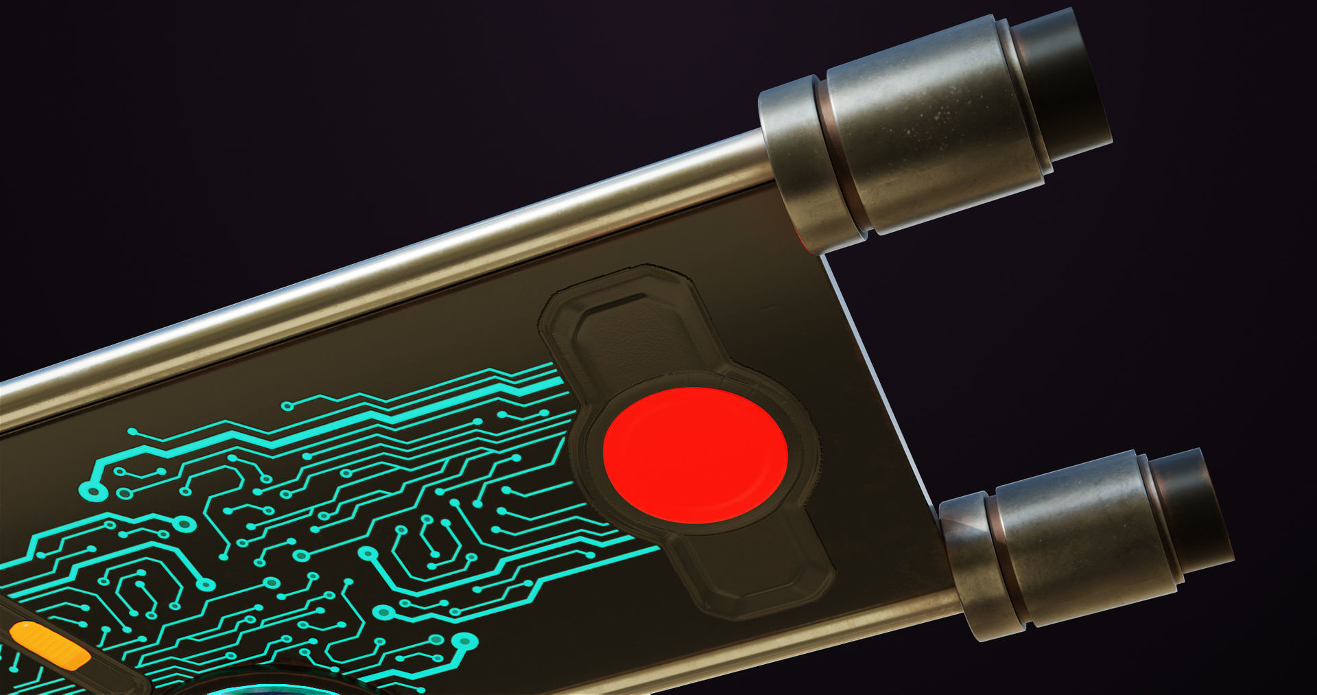 Sci Fi Hoverboard 9 All PBR Unity UE Textures Included Low-poly 3D model_13