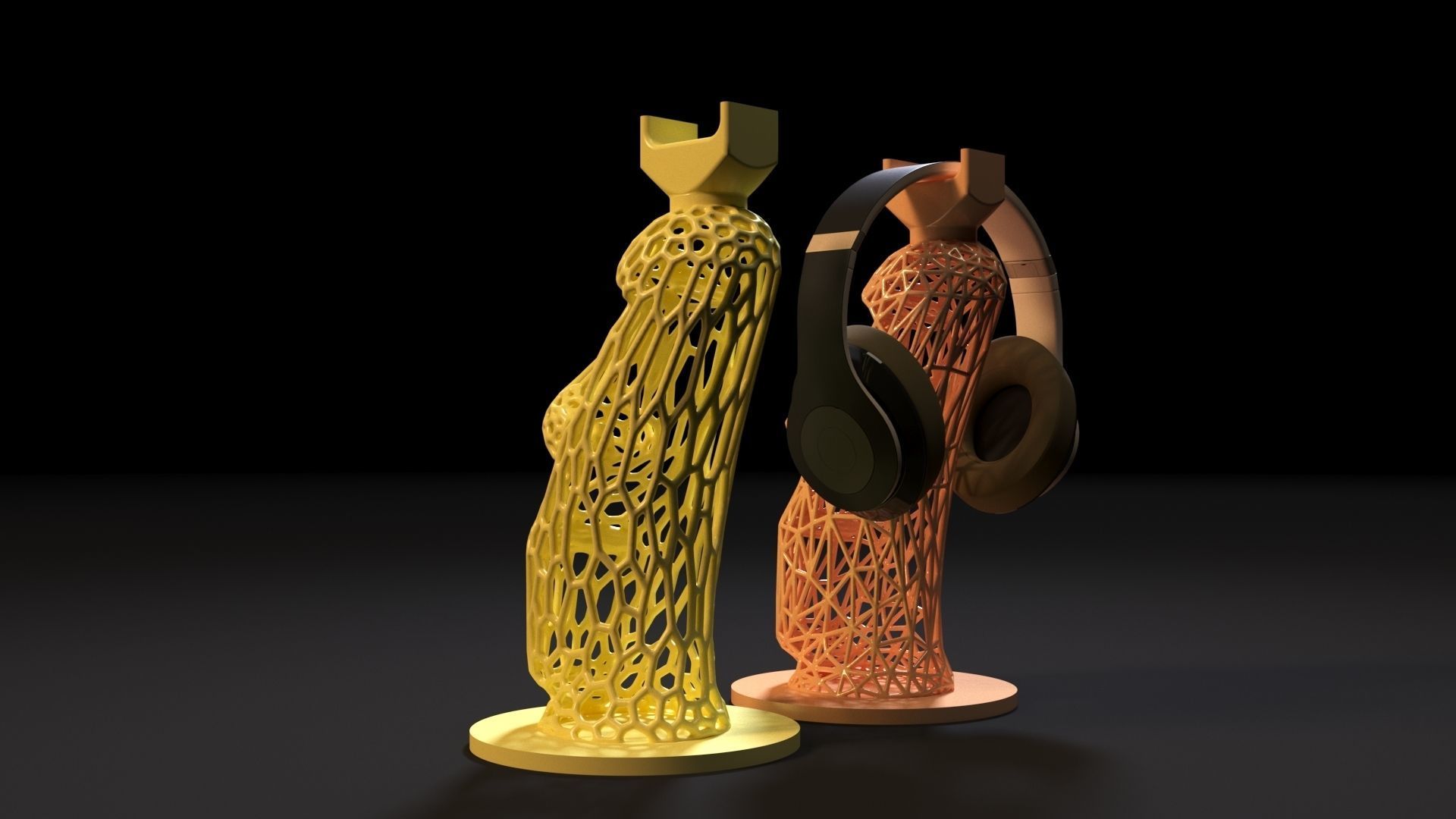 MOAIS Headphone stand 3D print model_3