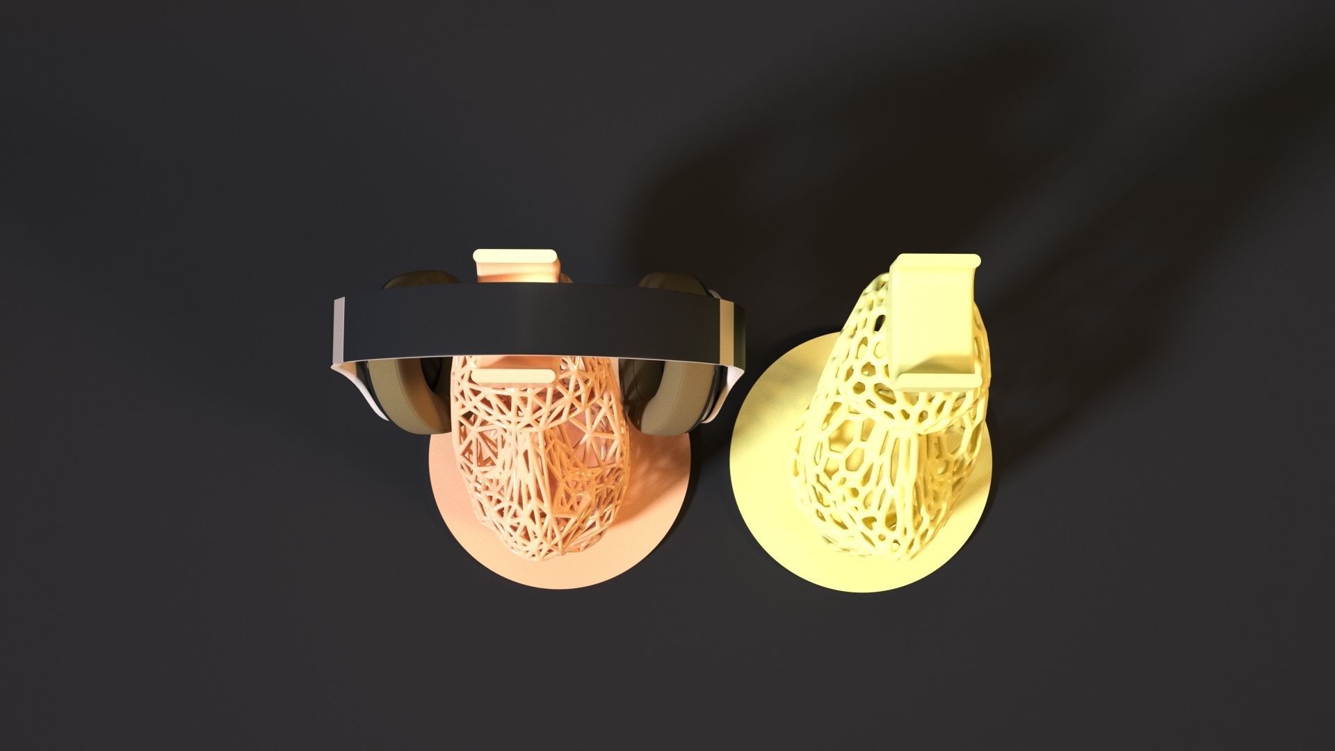 MOAIS Headphone stand 3D print model_8