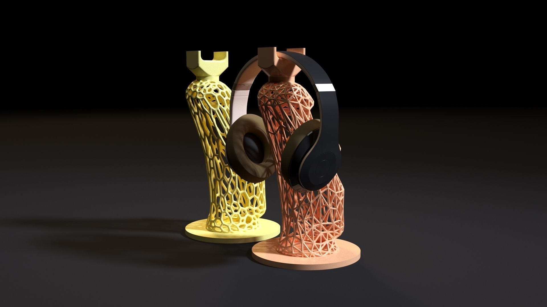 MOAIS Headphone stand 3D print model_5