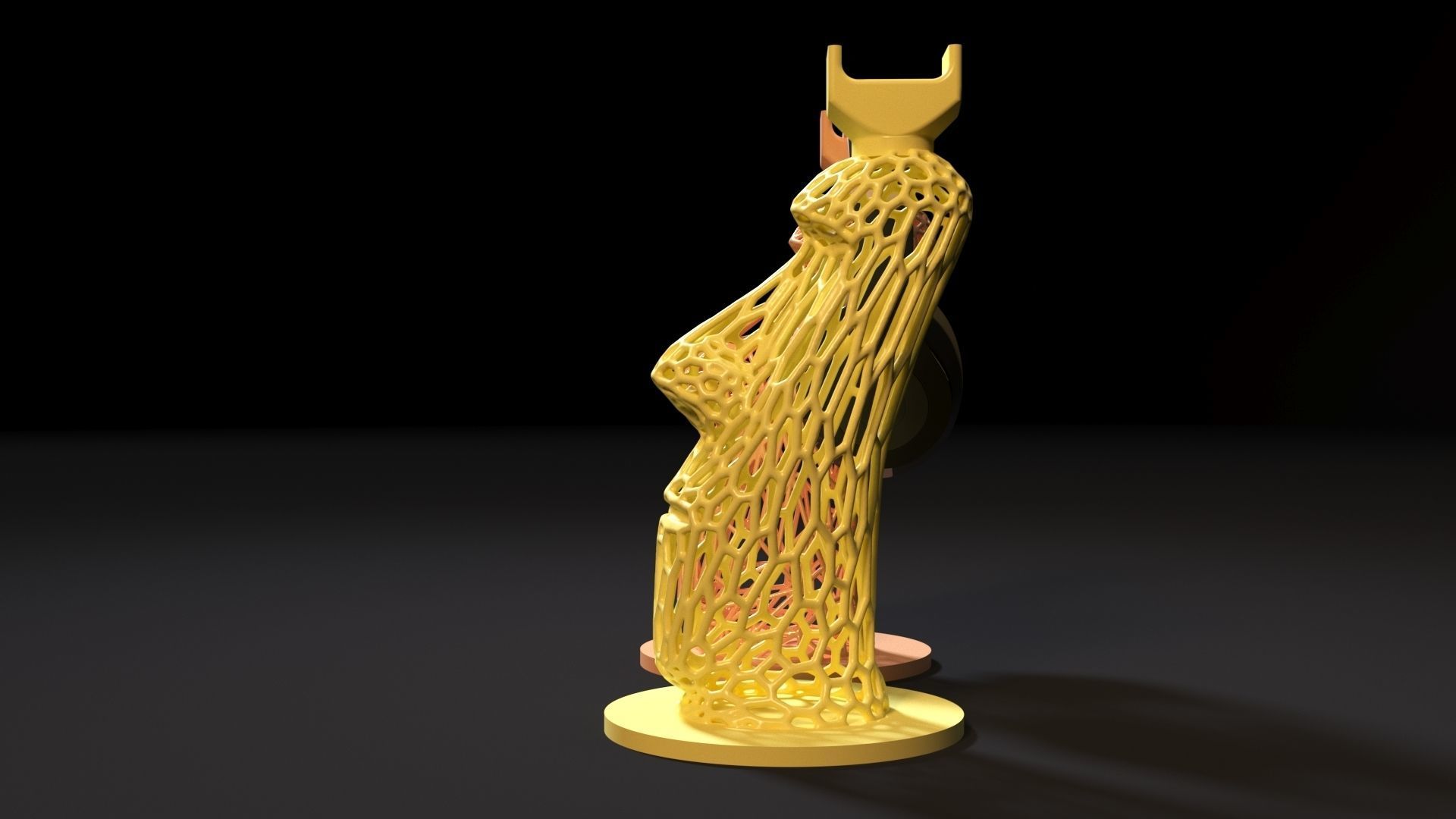 MOAIS Headphone stand 3D print model_2