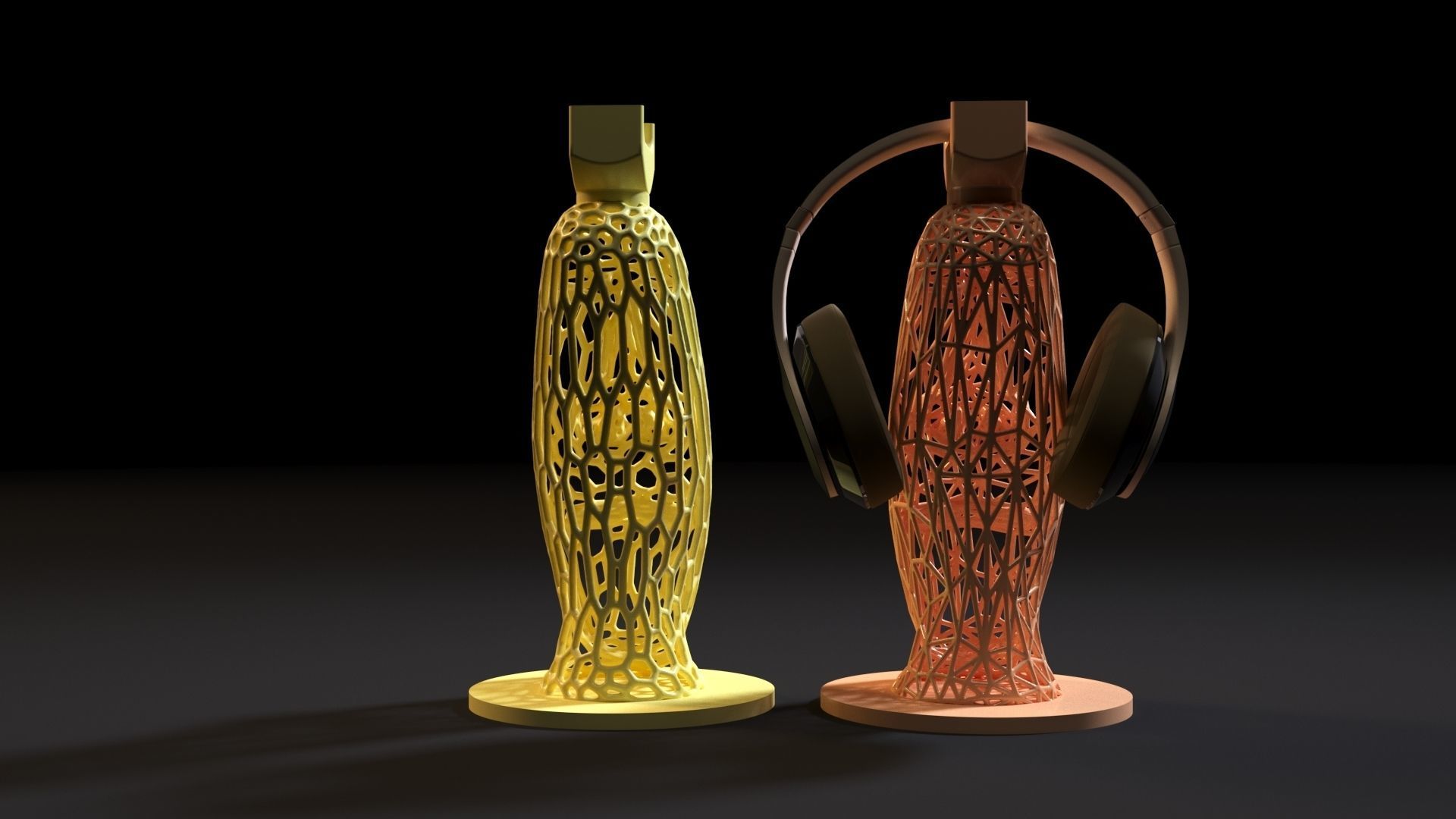 MOAIS Headphone stand 3D print model_4