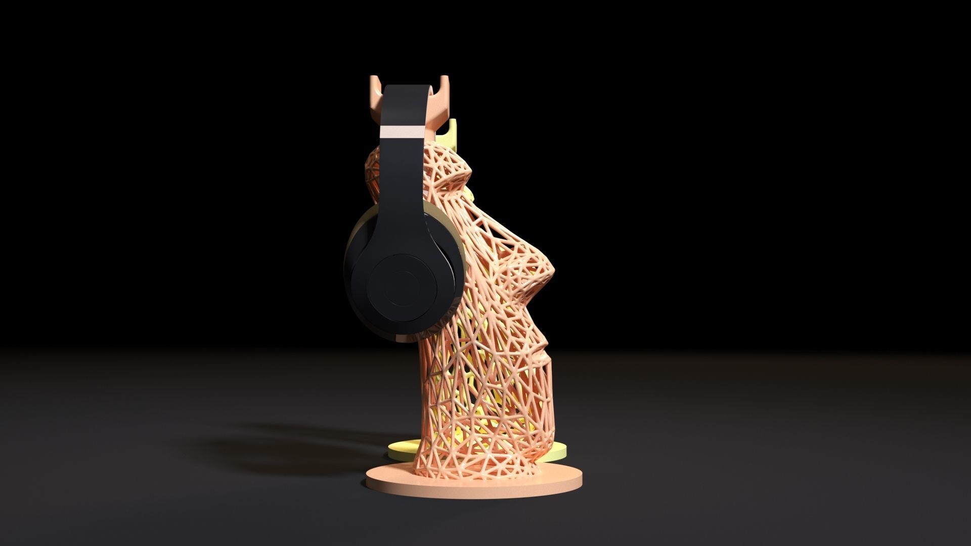 MOAIS Headphone stand 3D print model_6