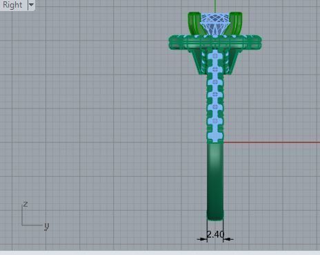 Beautiful flower diamond ring 3551 3D print model 3D print model_6