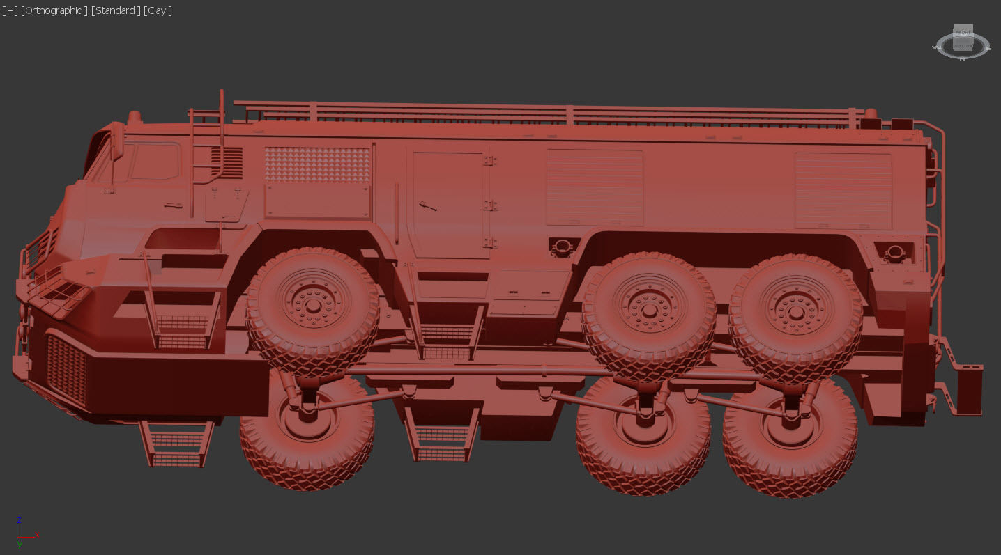 Firefighter vehicle 3D model_8