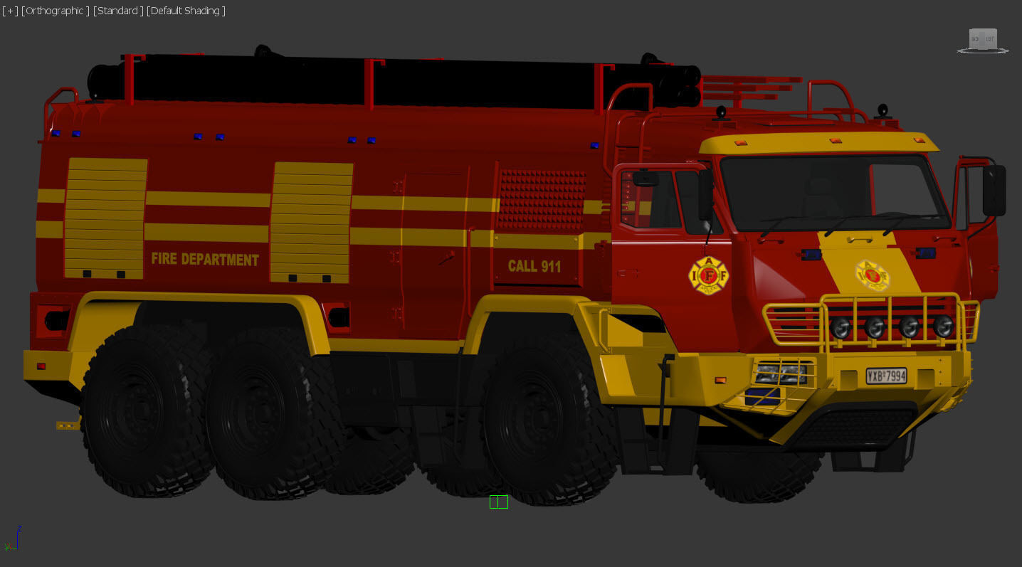 Firefighter vehicle 3D model_4