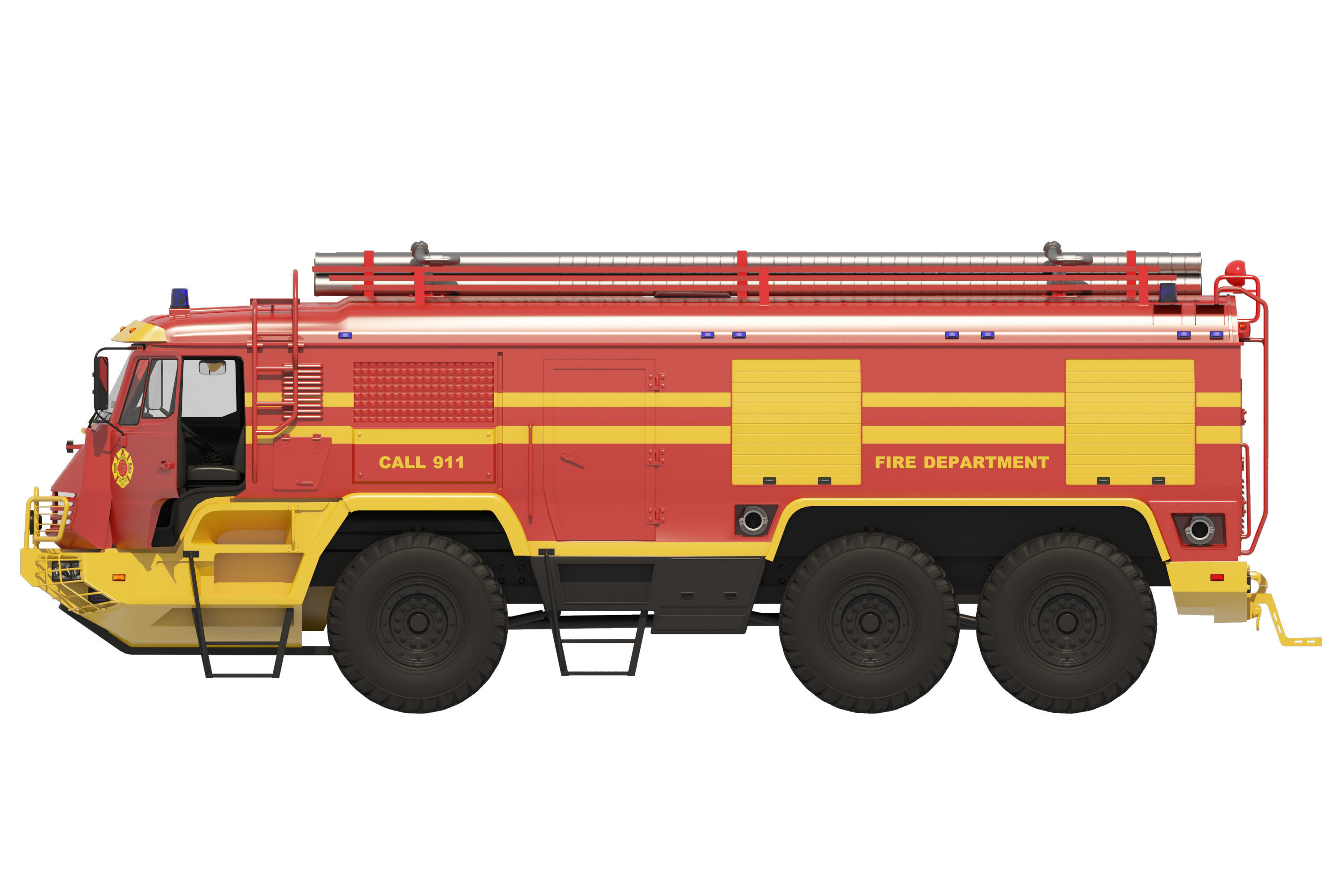 Firefighter vehicle 3D model_10