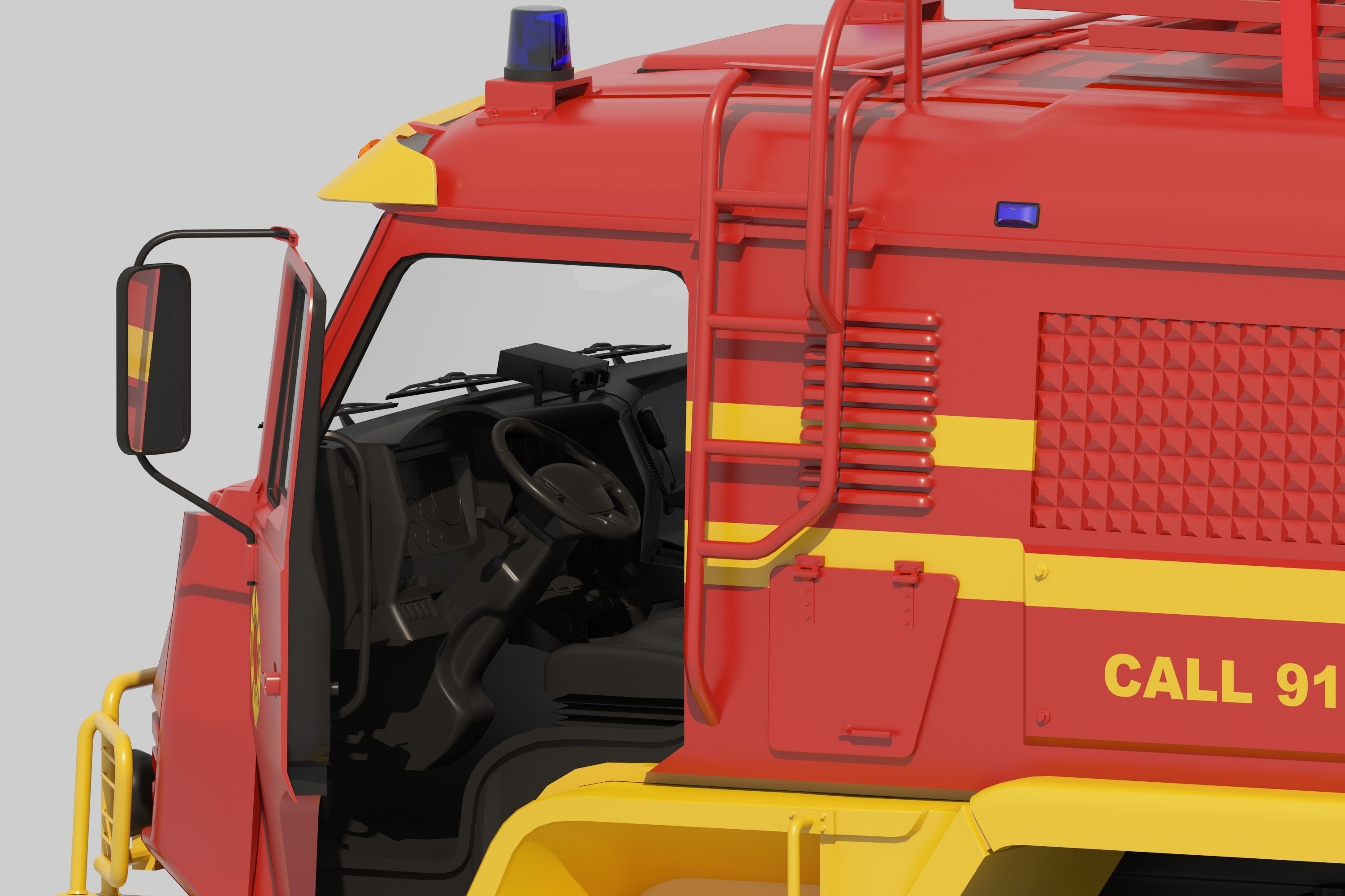 Firefighter vehicle 3D model_12