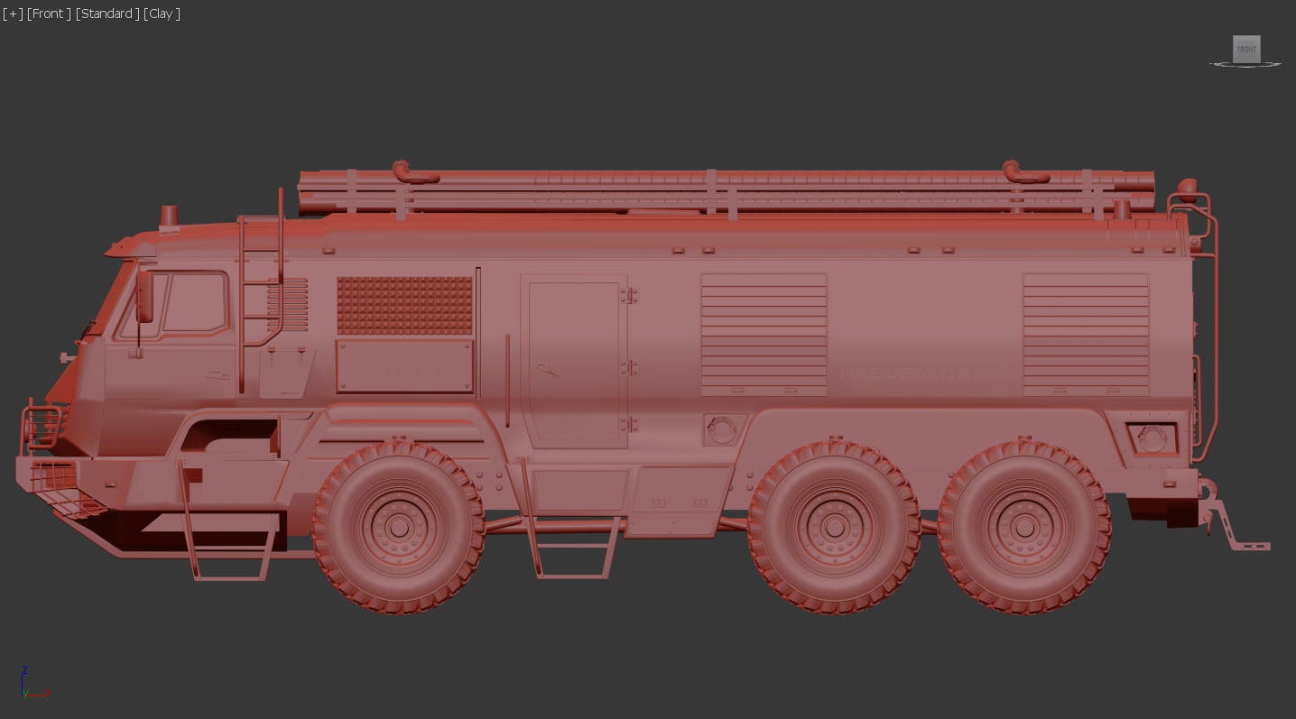 Firefighter vehicle 3D model_5