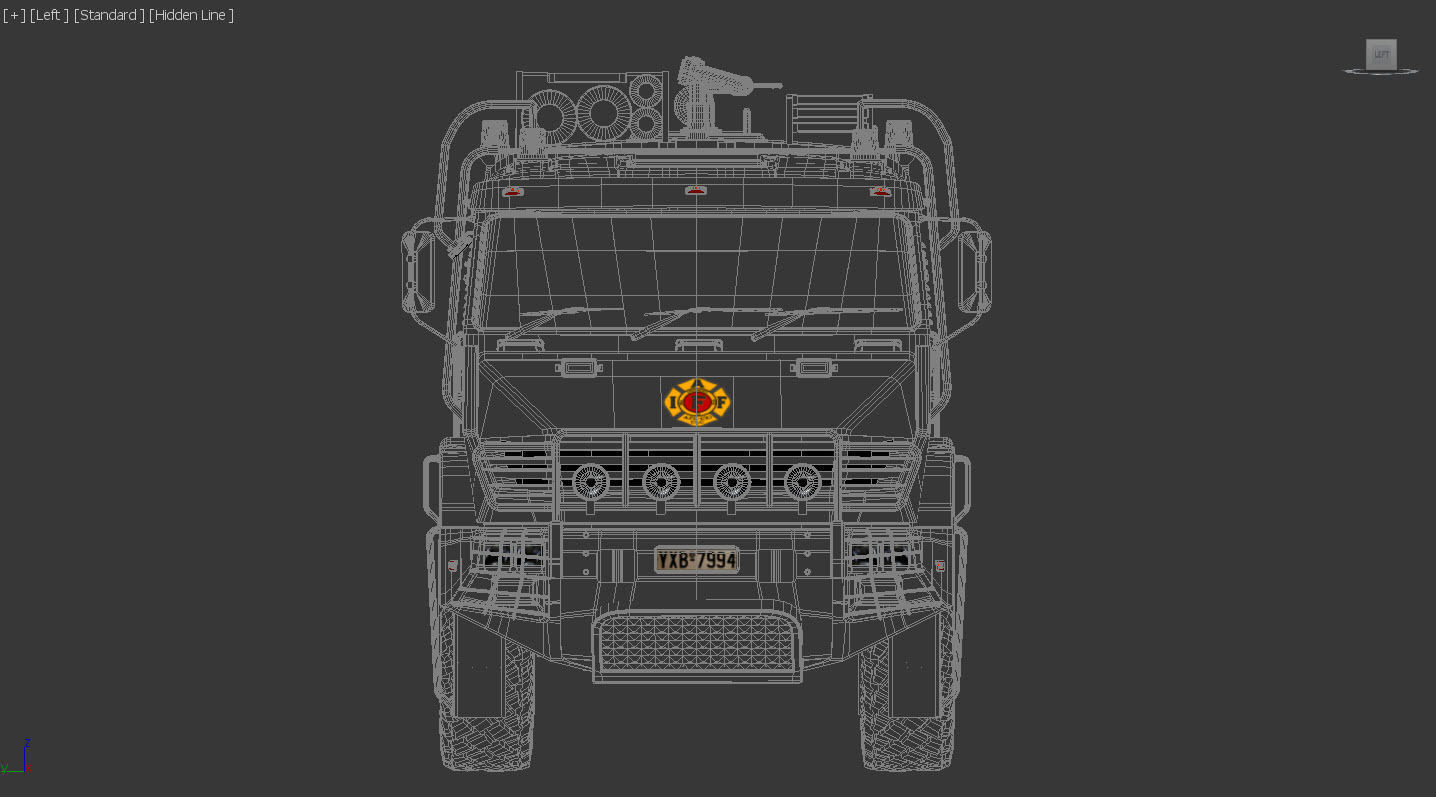 Firefighter vehicle 3D model_6