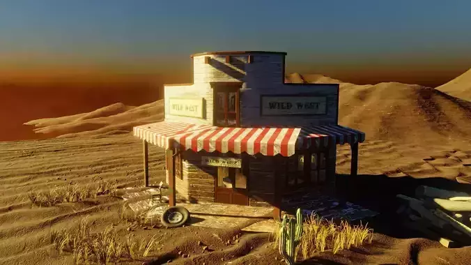 wild west saloon made in blender