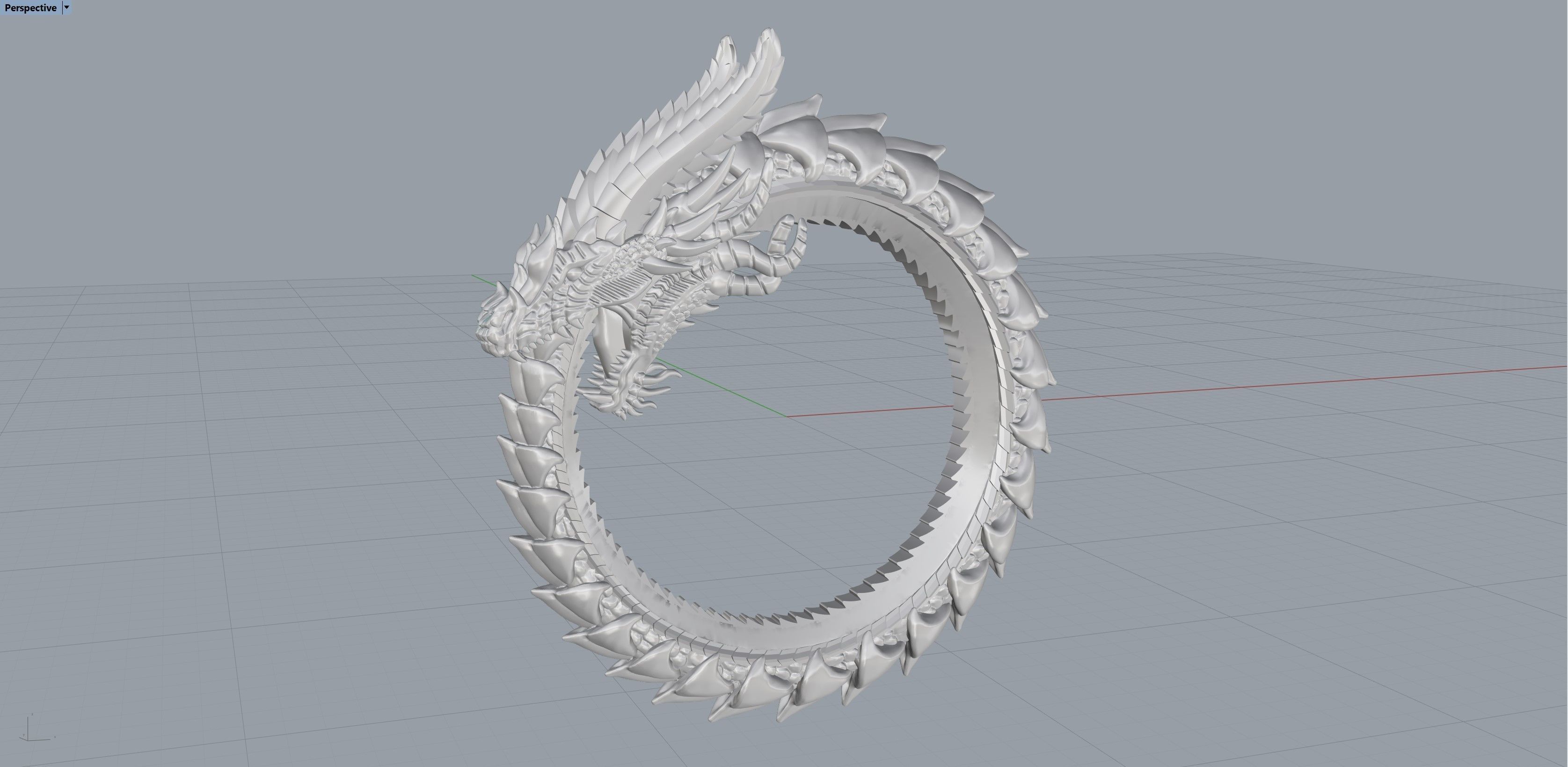 Ouroboros Pendant 3D print model_5