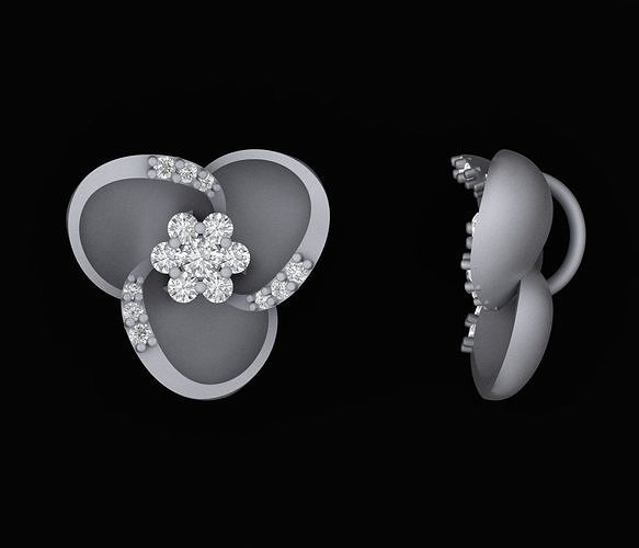 Pendant diamond gold 3D model
