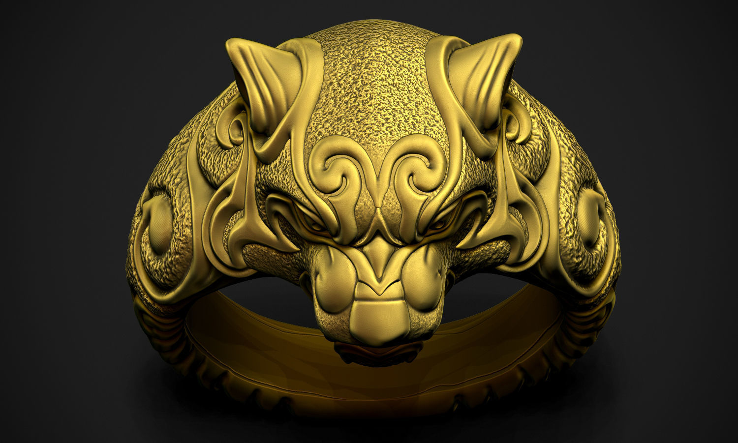 Tiger Ring 3D print model_6