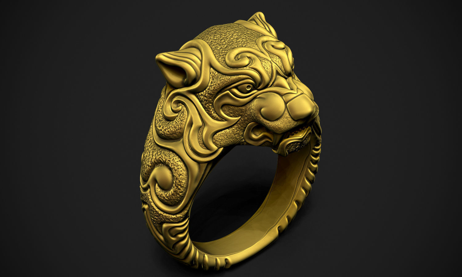 Tiger Ring 3D print model_5