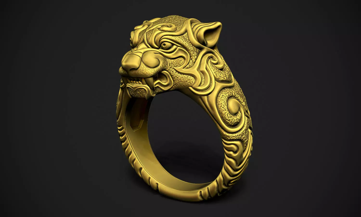 Tiger Ring 3D print model_0