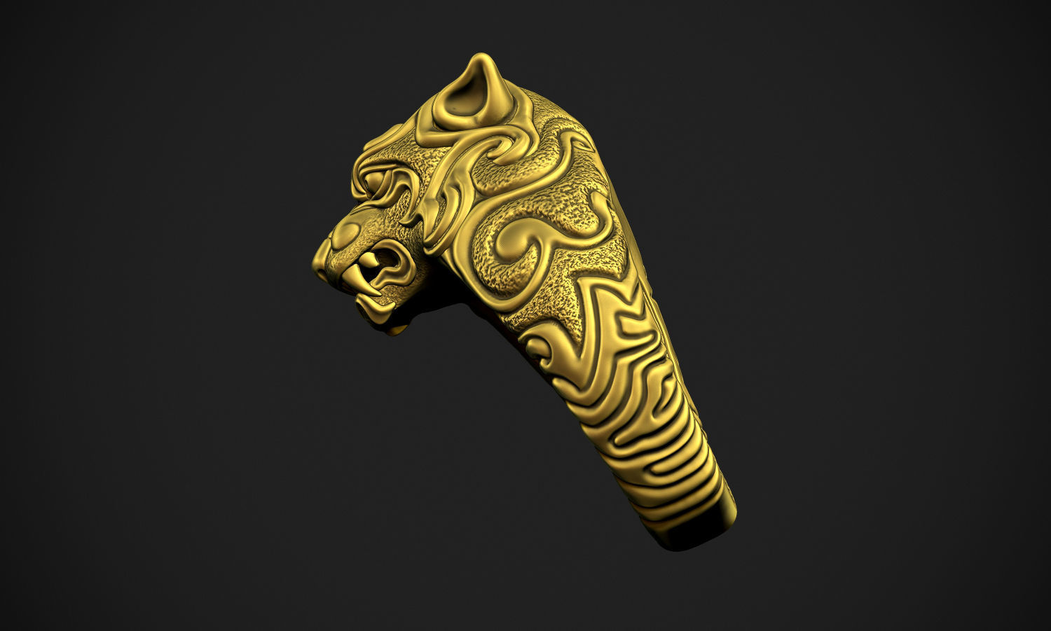Tiger Ring 3D print model_8