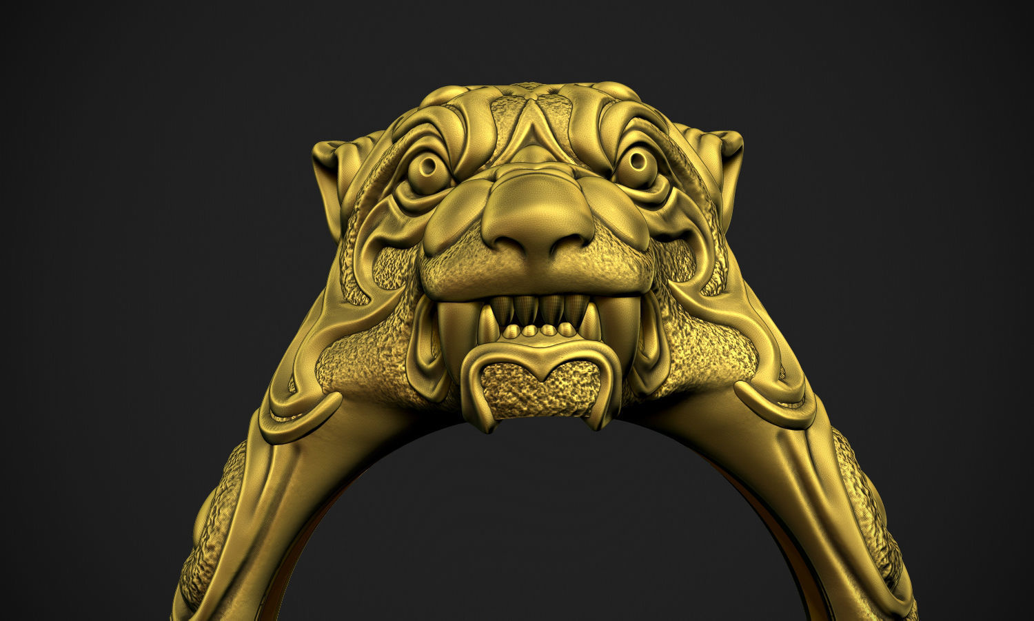 Tiger Ring 3D print model_4