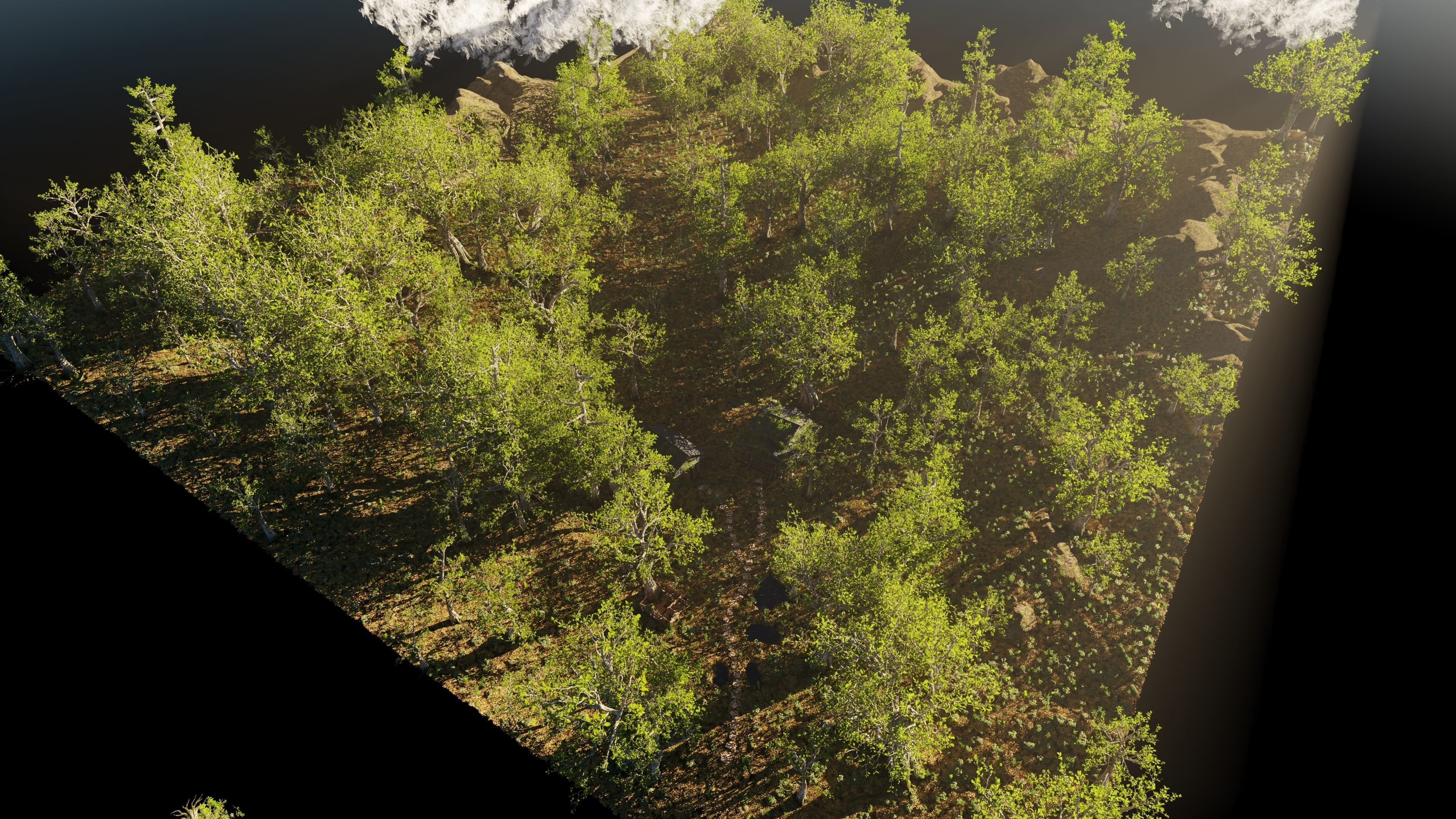 Abandoned Cabins Scene 3D model_9