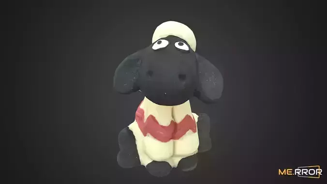 Game Ready Cartoon Character Sheep Figure Low-poly 3D model