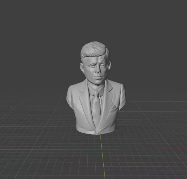 John F Kennedy 3D print model_7