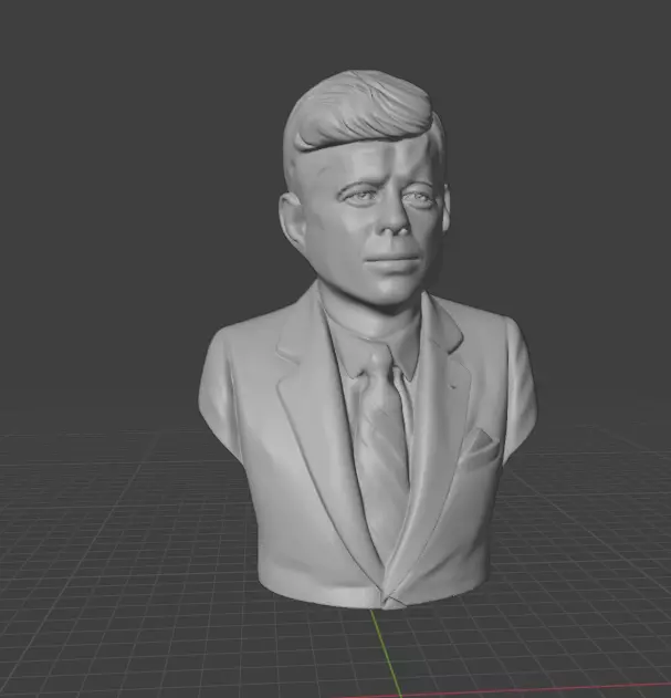 John F Kennedy 3D print model_6