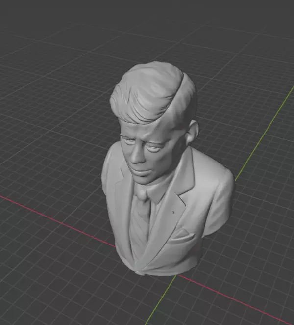 John F Kennedy 3D print model_8