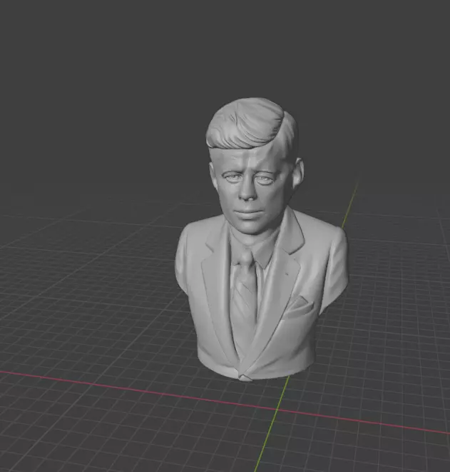 John F Kennedy 3D print model_4