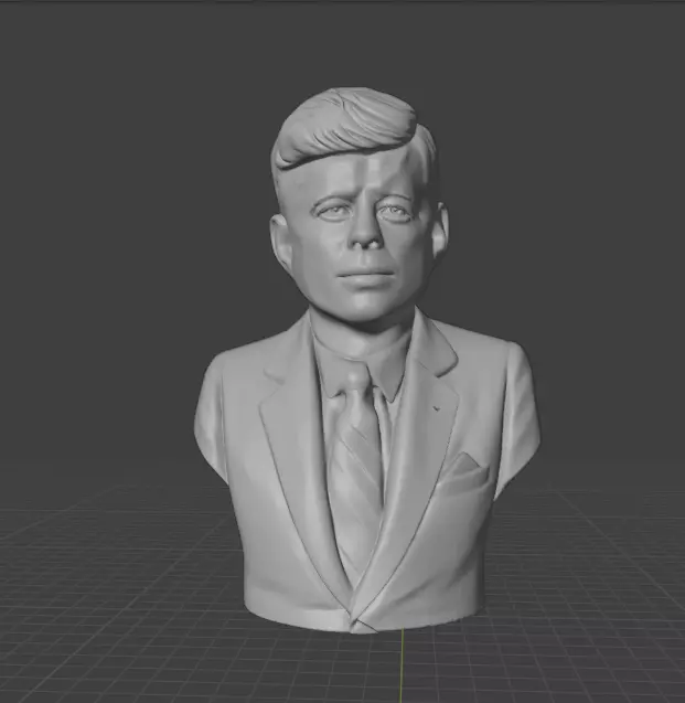 John F Kennedy 3D print model_11