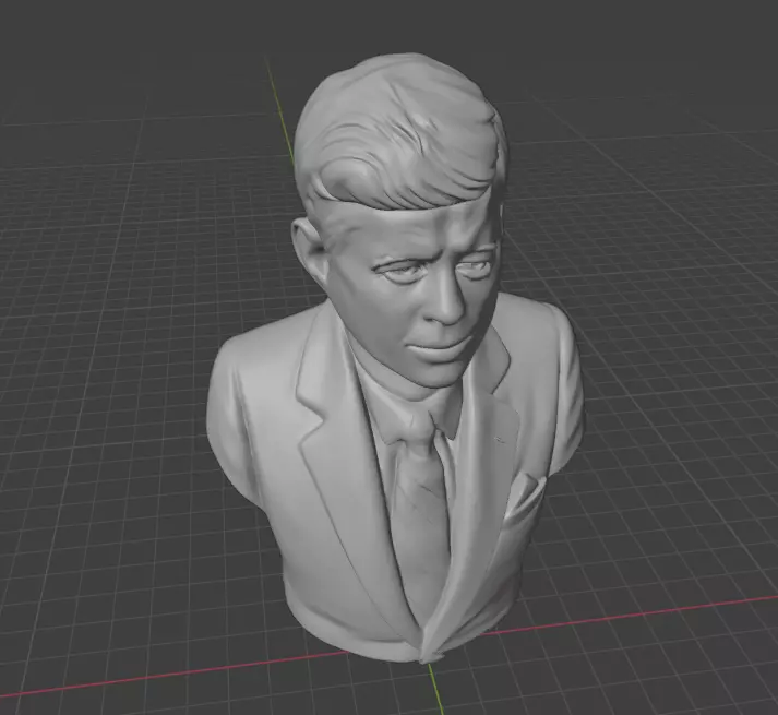 John F Kennedy 3D print model_20