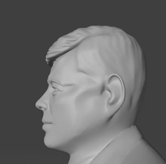 John F Kennedy 3D print model_15