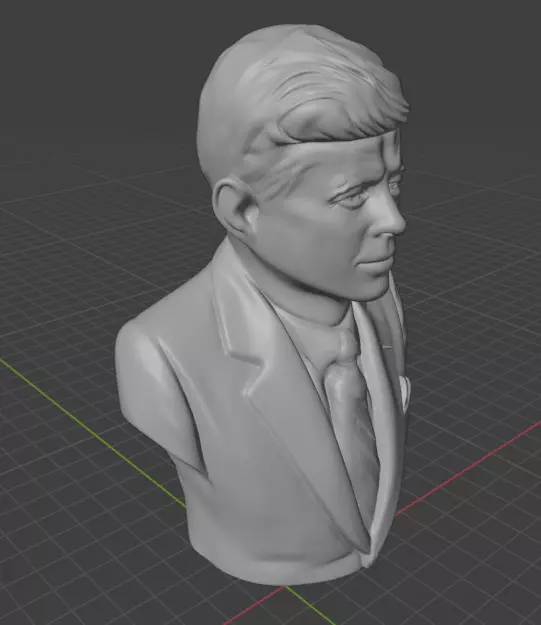 John F Kennedy 3D print model_21