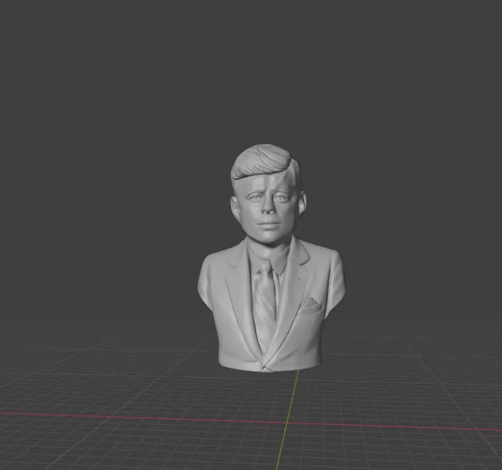 John F Kennedy 3D print model_0
