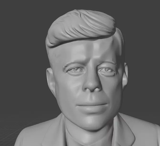 John F Kennedy 3D print model_12