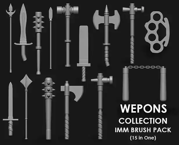 Weapons Collection IMM Brush Pack  in One 15
