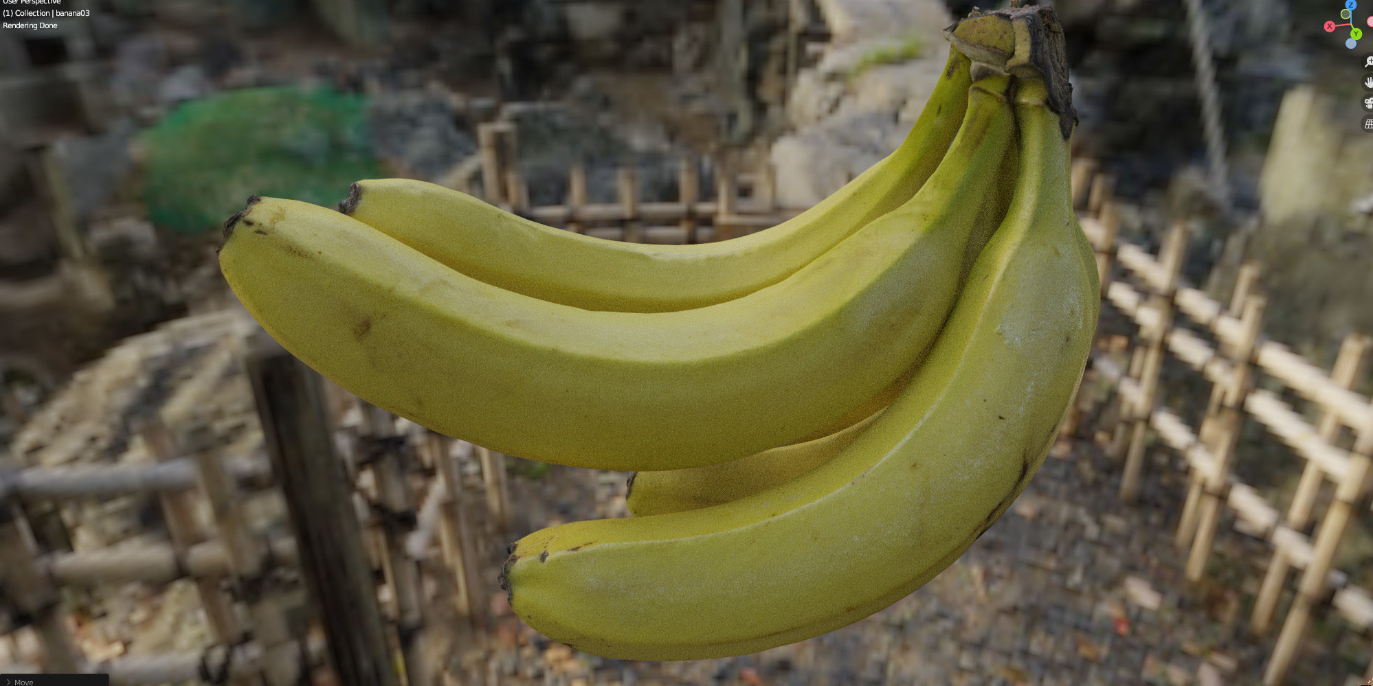 4k bunch of bananas 3D model_17
