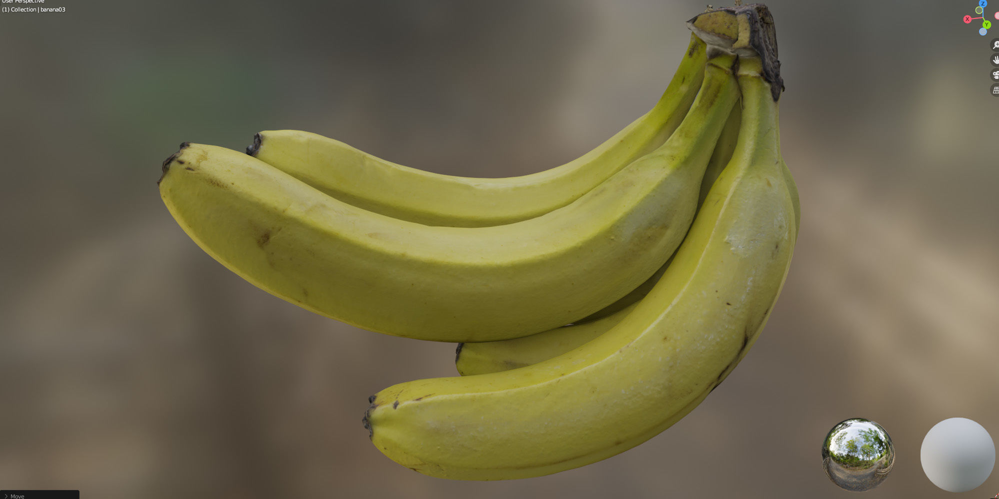 4k bunch of bananas 3D model_16