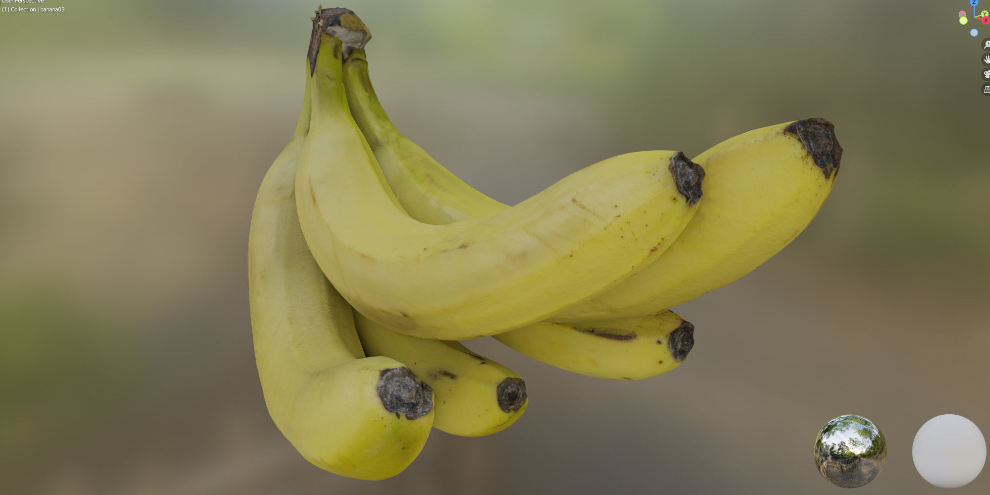 4k bunch of bananas 3D model_14