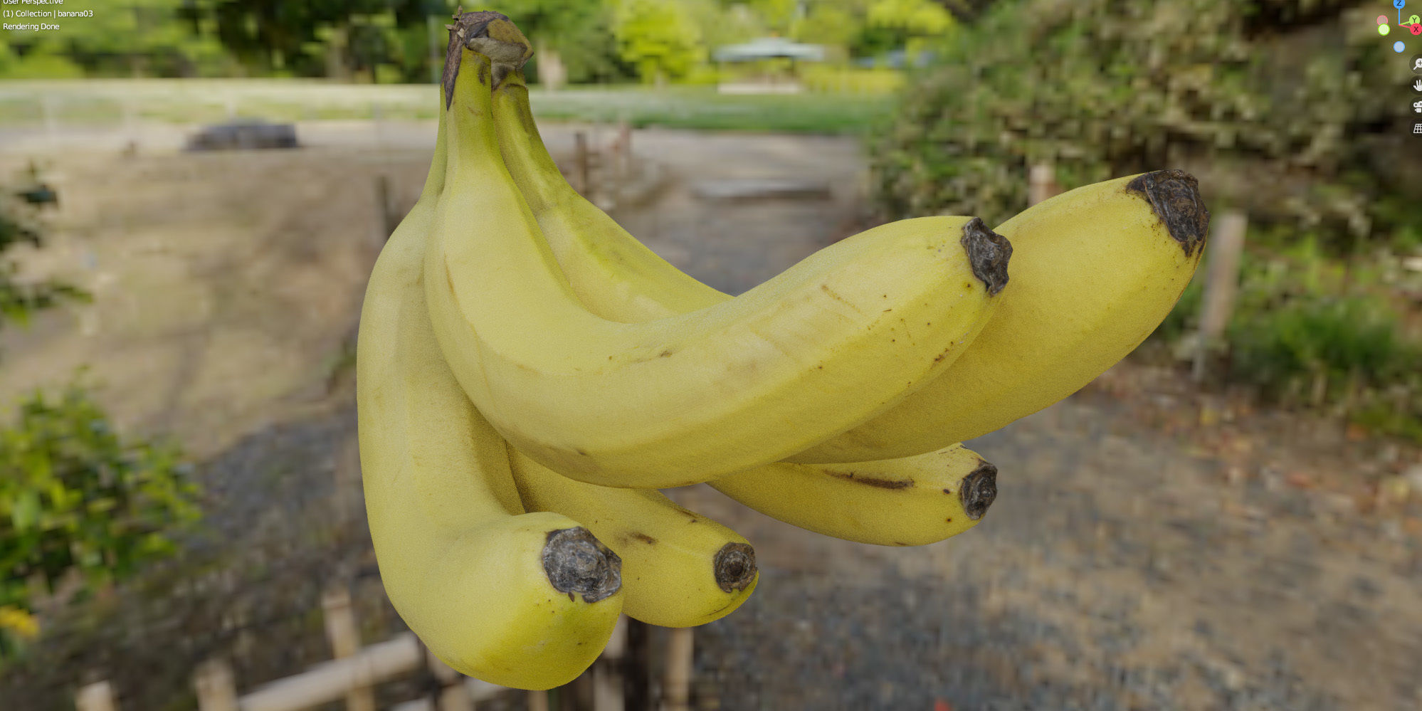 4k bunch of bananas 3D model_15