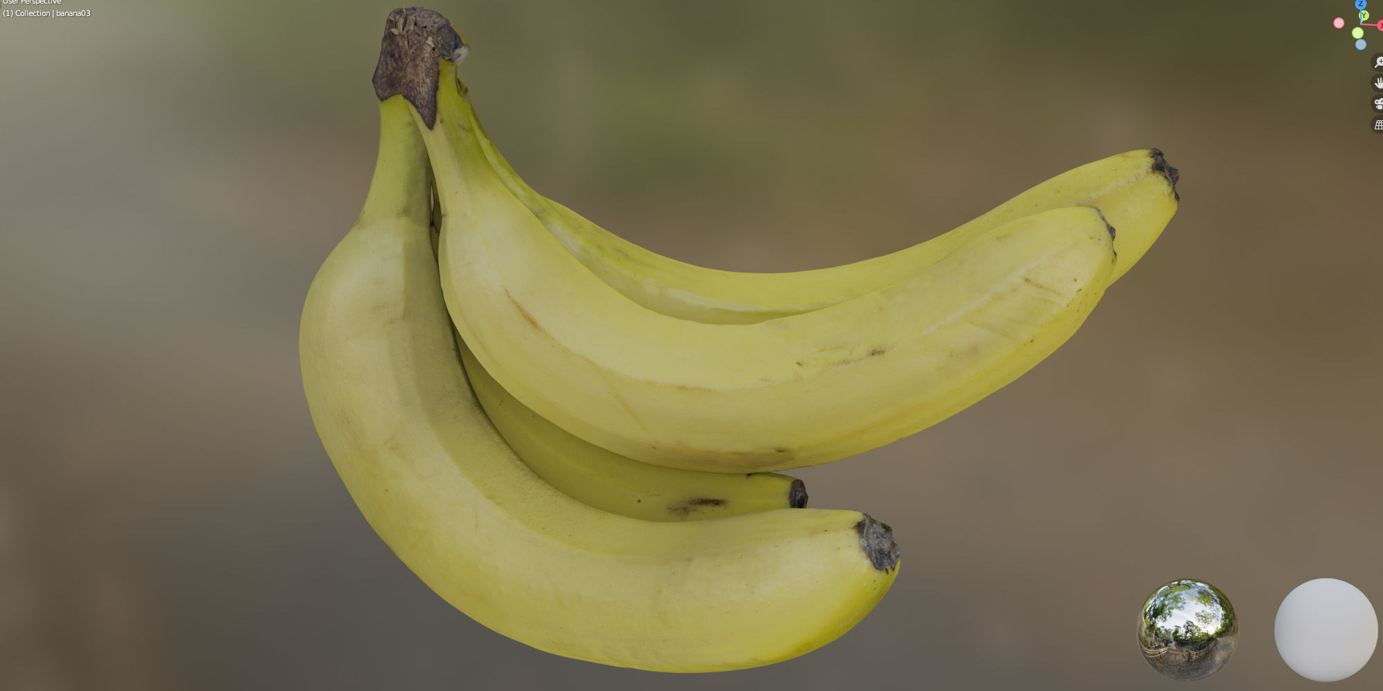 4k bunch of bananas 3D model_12