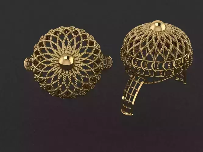 dom ring with fancy jaal