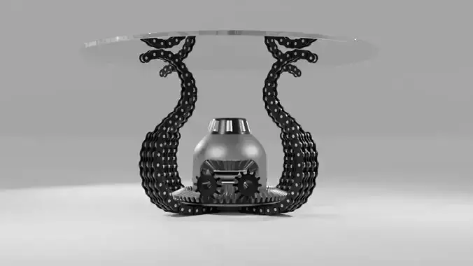 Octopus industrial table 3D model