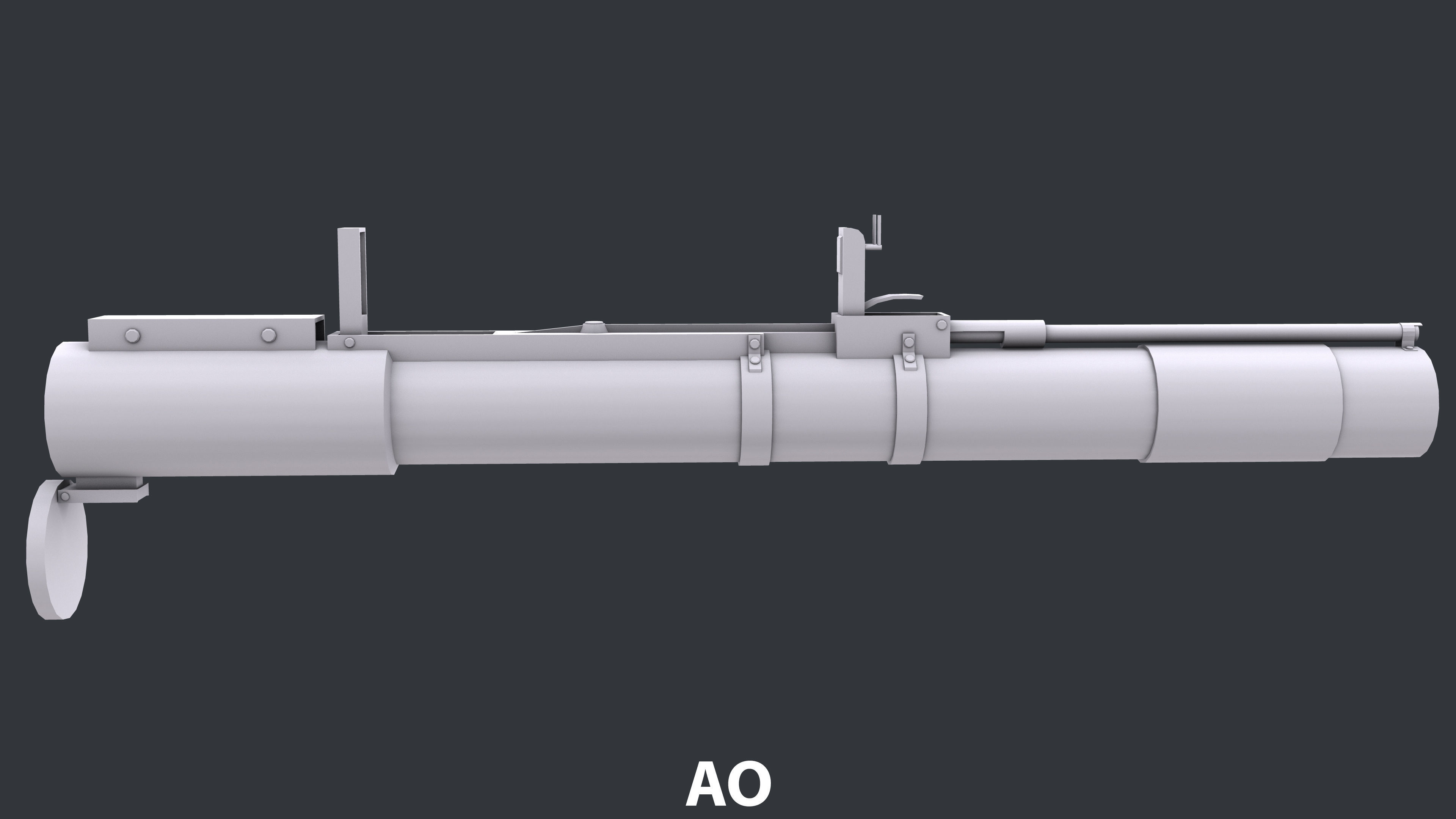 Rocket Launcher Game Ready 9 Low-poly 3D model_13