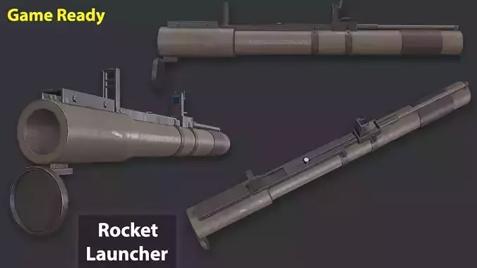 Rocket Launcher Game Ready 9 Low-poly 3D model