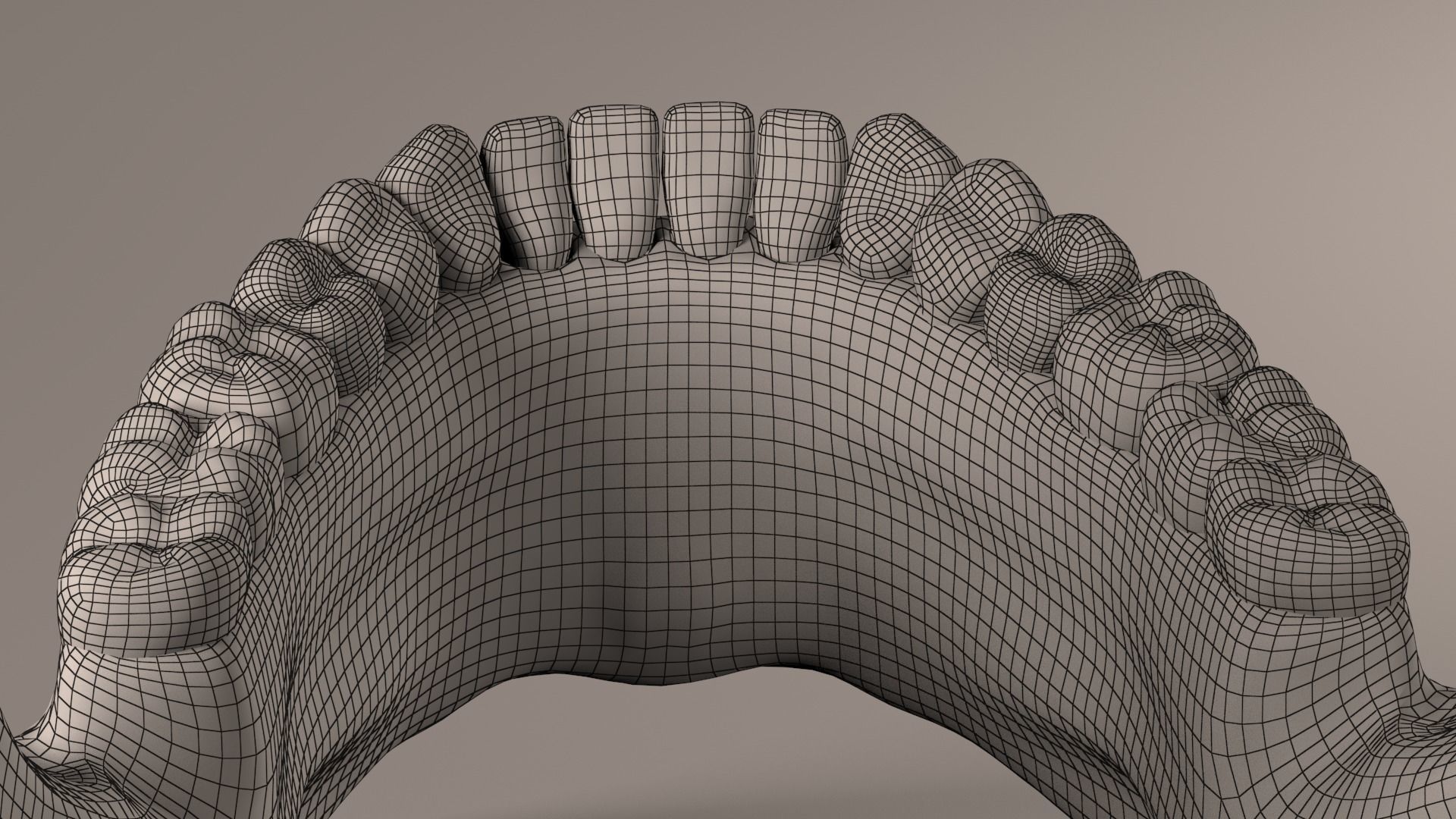Lower Jaw with Lower Teeth model Low-poly 3D model_27